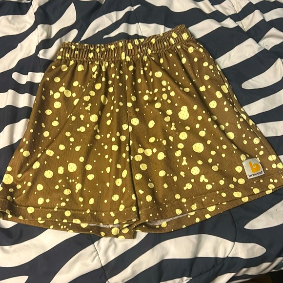 Bravest Studios brown splatter shorts M - Picture 1 of 4